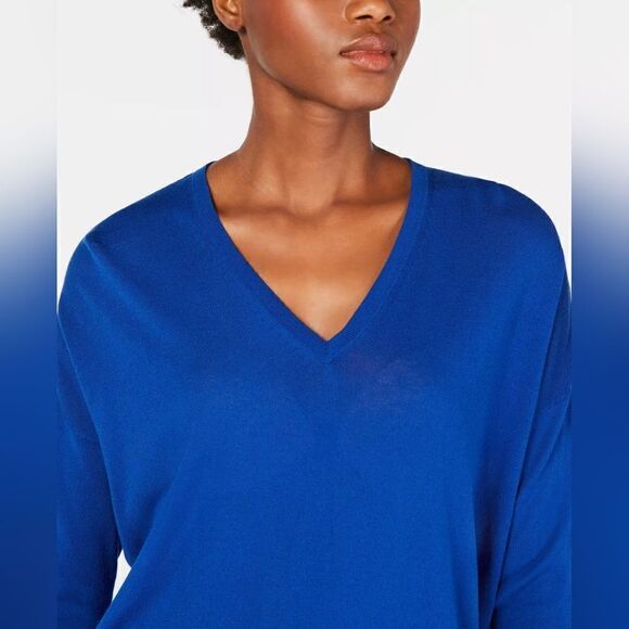 Eileen Fisher Quiet Luxury Preppy Coastal Classic Capsule Sailor Chic Sweater LG - Picture 4 of 13